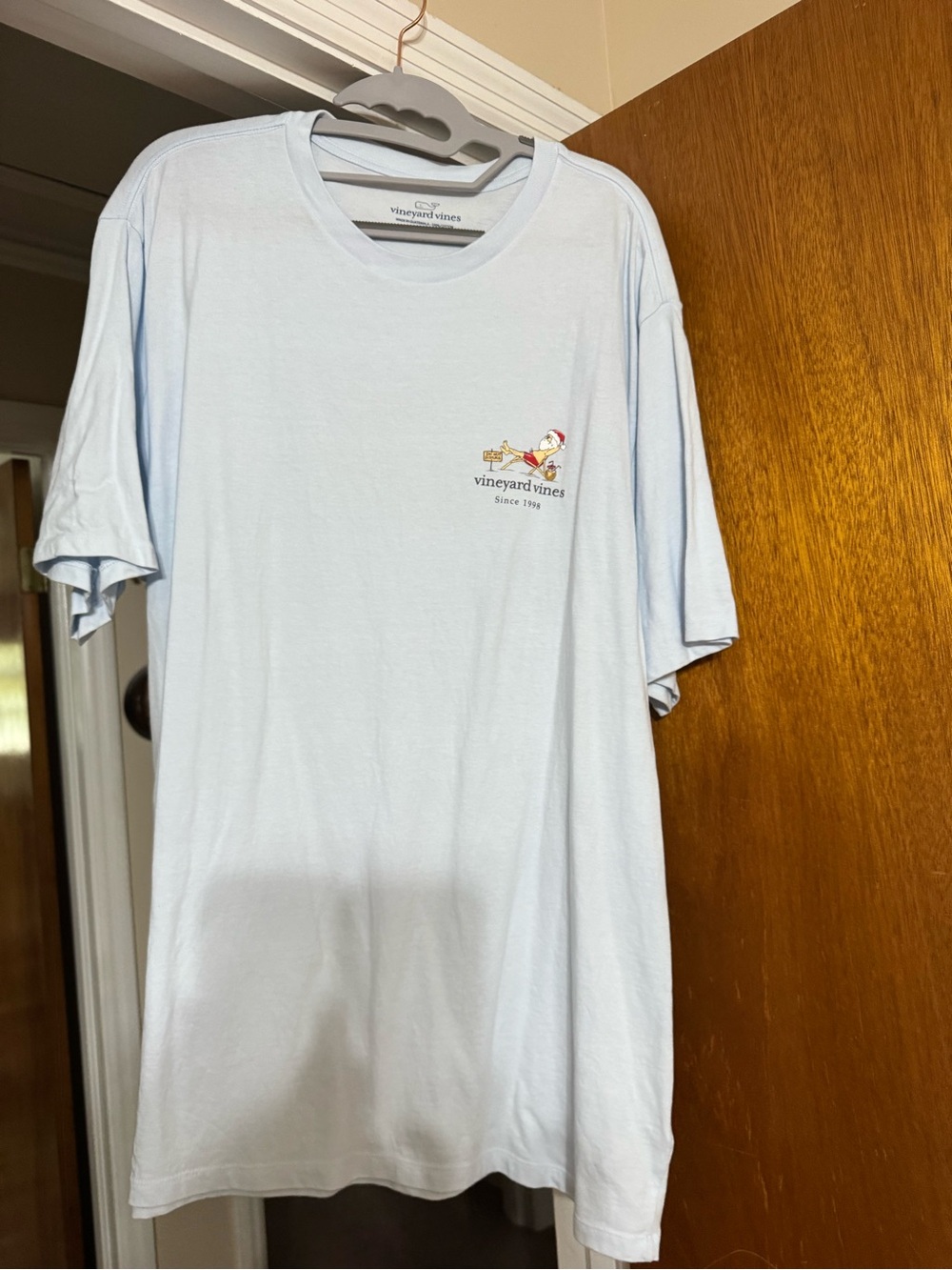 Vineyard Vines Pale Blue Whale Logo Short Sleeve Tee